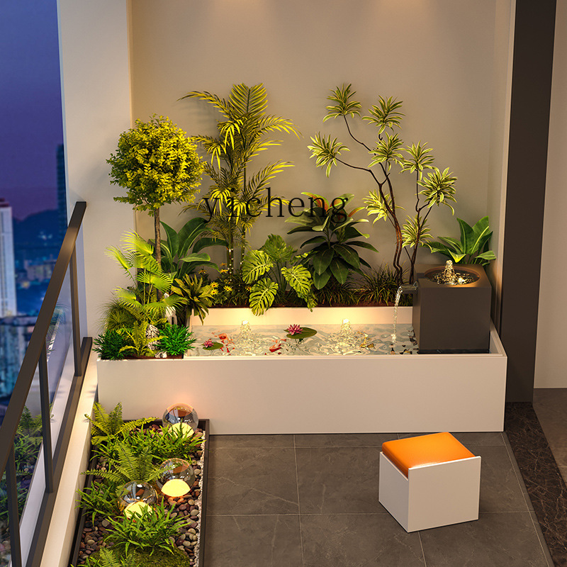 กระถางดอกไม้ระเบียงสวนพร้อมเก้ - Bonsai Garden Chinese Garden บทวิจารณ์และราคา