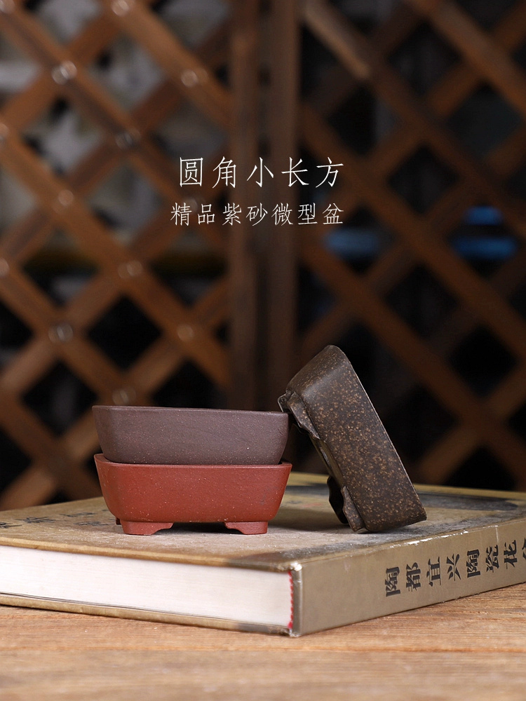 ทรายสีม่วงรอบมุมสี่เหลี่ยมผืนผ - Bonsai Garden Chinese Garden บทวิจารณ์และราคา