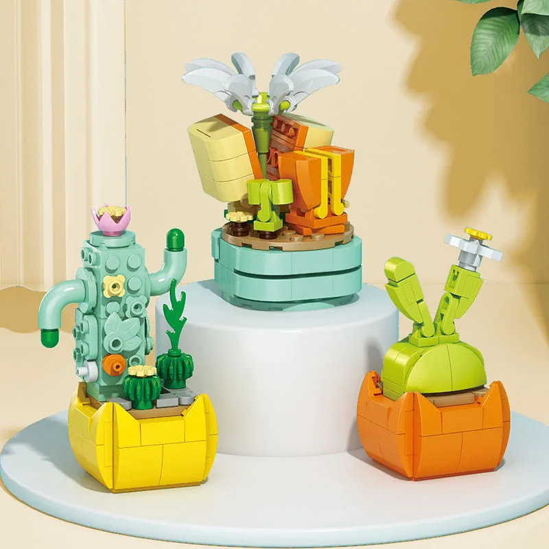 ดอกไม้ไม้อวบน้ำบล็อกต้นไม้บอนไ - Bonsai Garden Lego Set บทวิจารณ์และราคา